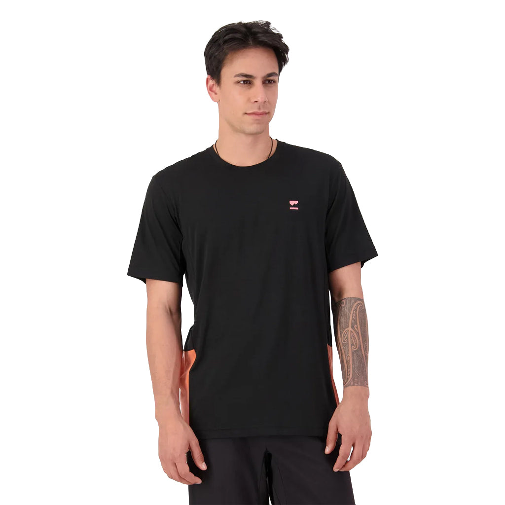 Tarn Merino T-Shirt - Sun Orange/Black