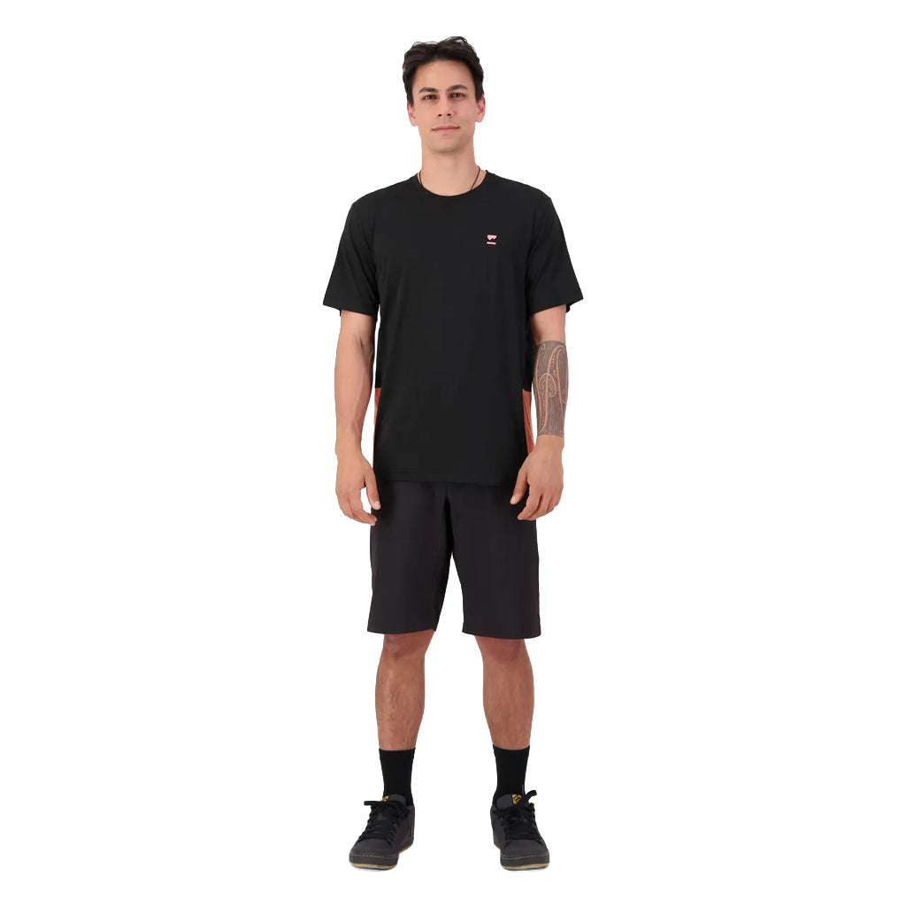 Tarn Merino T-Shirt - Sun Orange/Black