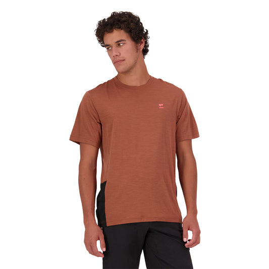Tarn Merino T-Shirt - Cinnamon/Black
