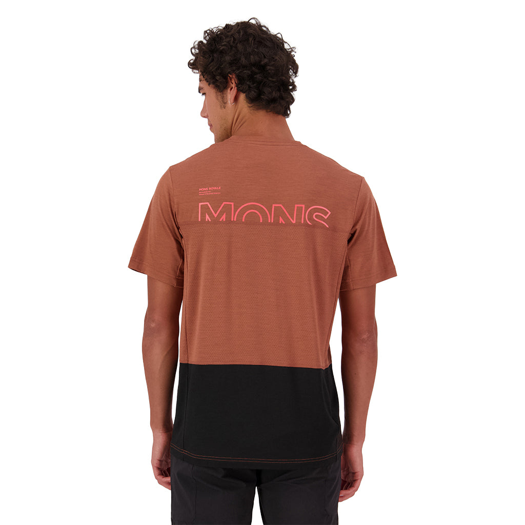 Tarn Merino T-Shirt - Cinnamon/Black