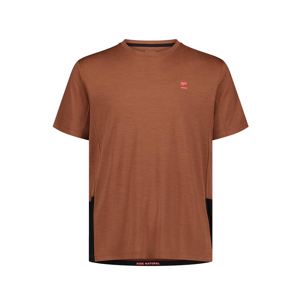 Tarn Merino T-Shirt - Cinnamon/Black