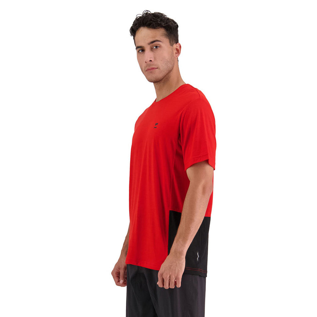 Tarn Merino Shift T-Shirt - Retro Red / Black