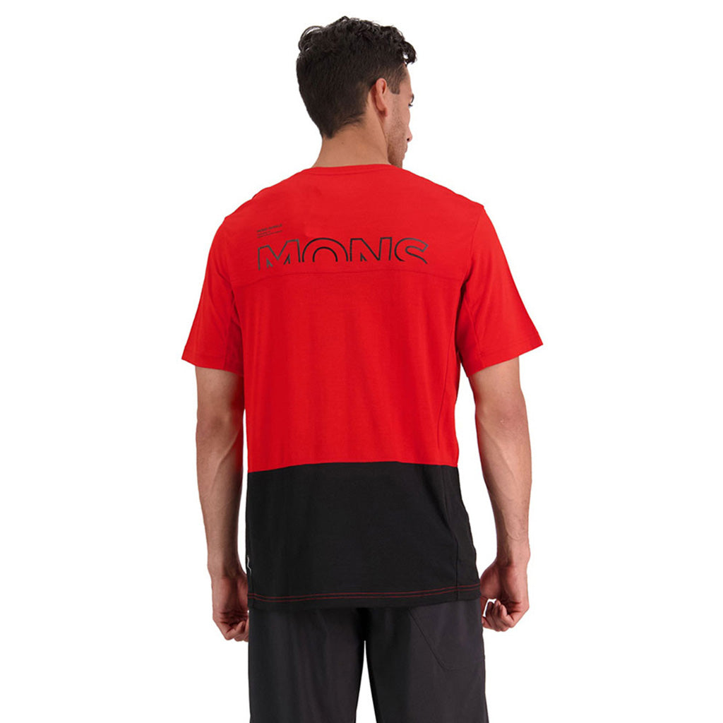 Tarn Merino Shift T-Shirt - Retro Red / Black
