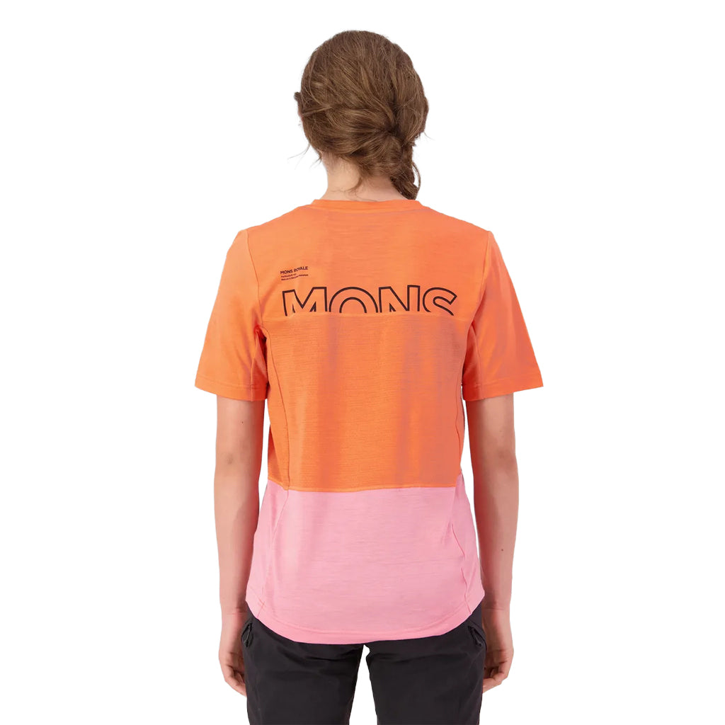 Tarn Merino T-Shirt - Sun Orange/Flamingo
