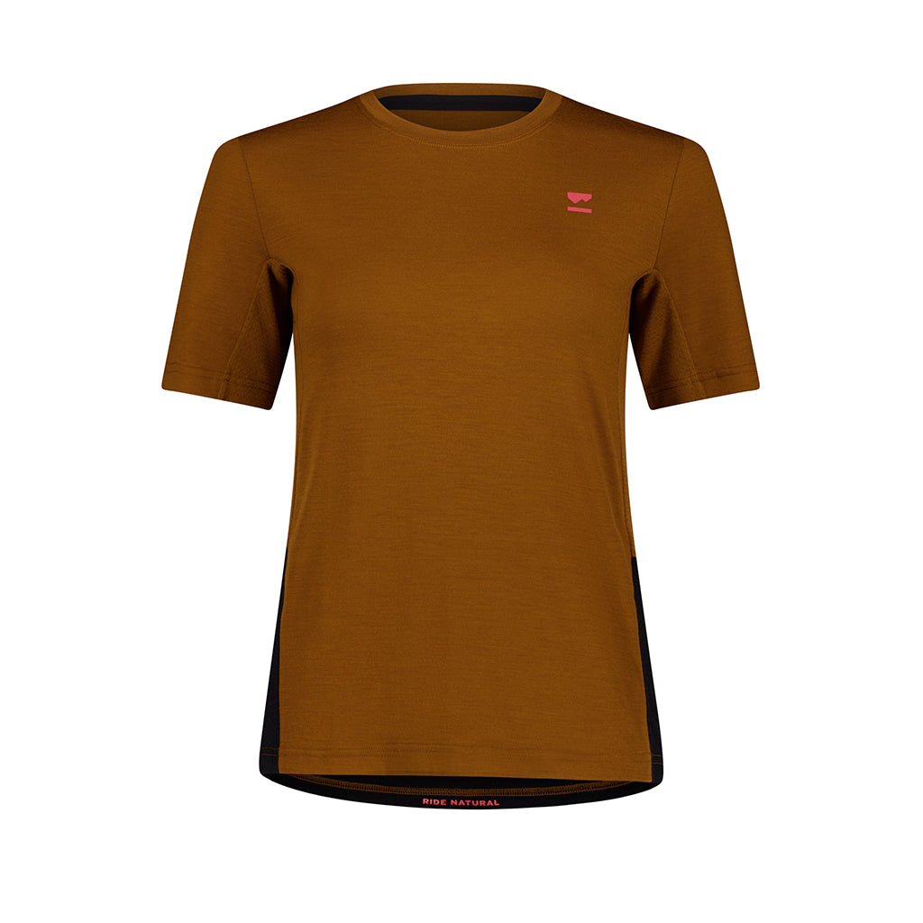 Tarn Merino T-Shirt - Caramel/Black
