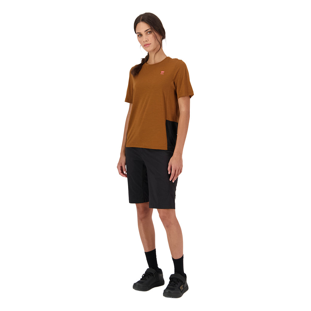 Tarn Merino T-Shirt - Caramel/Black