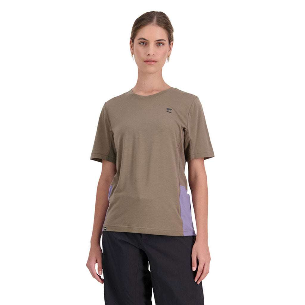 Tarn Merino Shift Tee - Walnut / Thistle