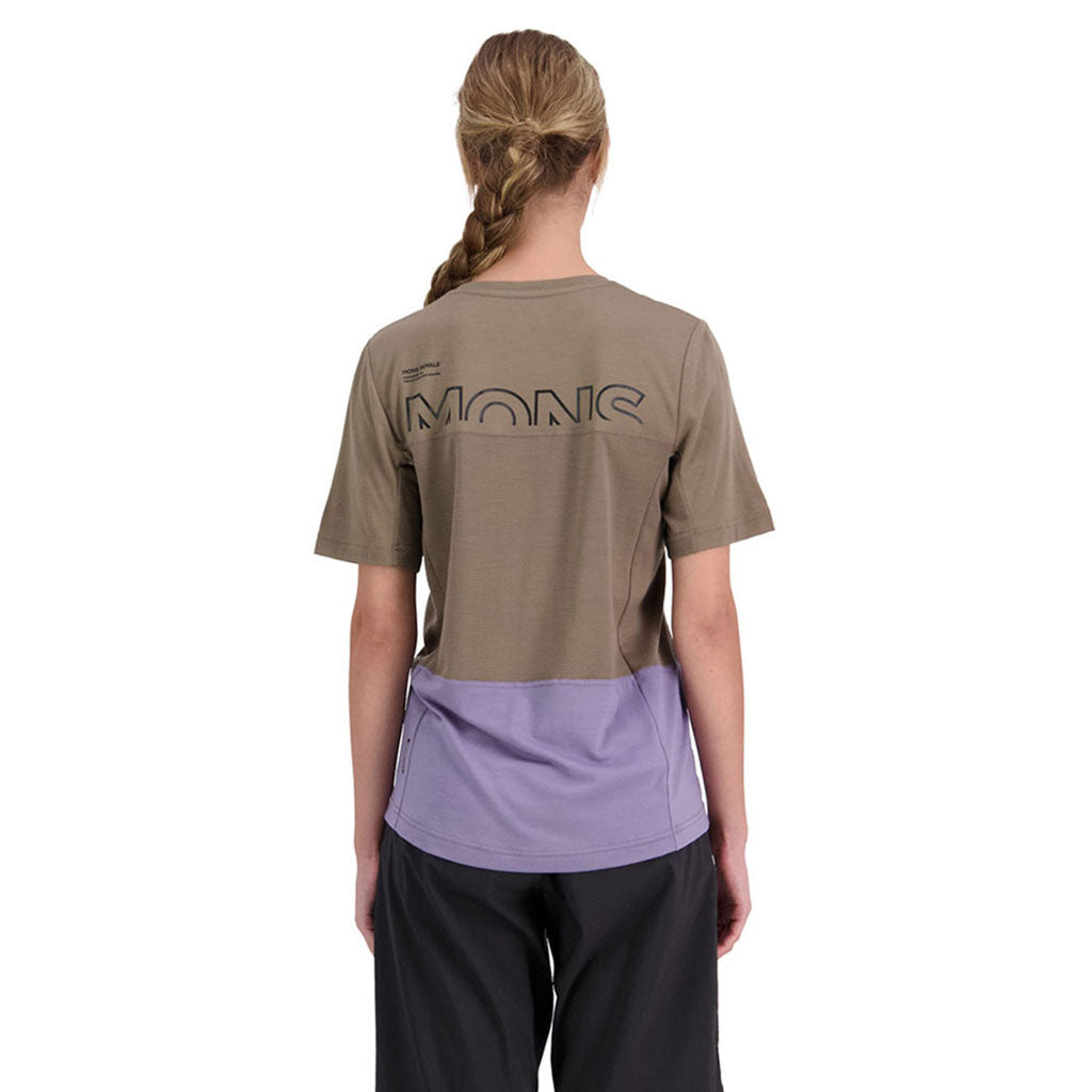 Tarn Merino Shift Tee - Walnut / Thistle