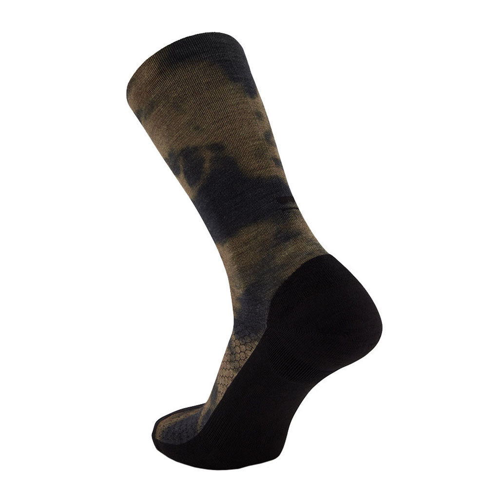 Atlas Crew Sock Digital - Olive Tie Dye