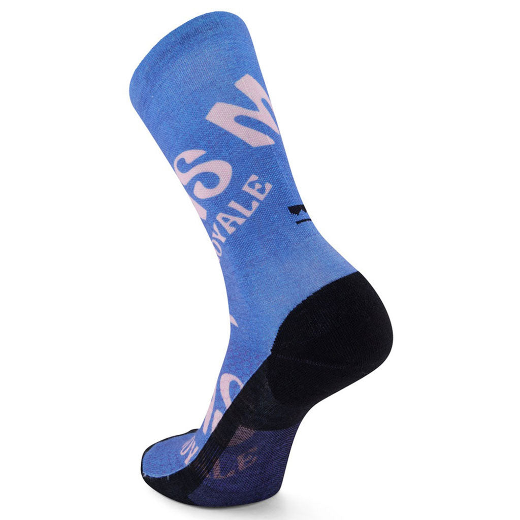 Atlas Merino Crew Sock Blue Trippy