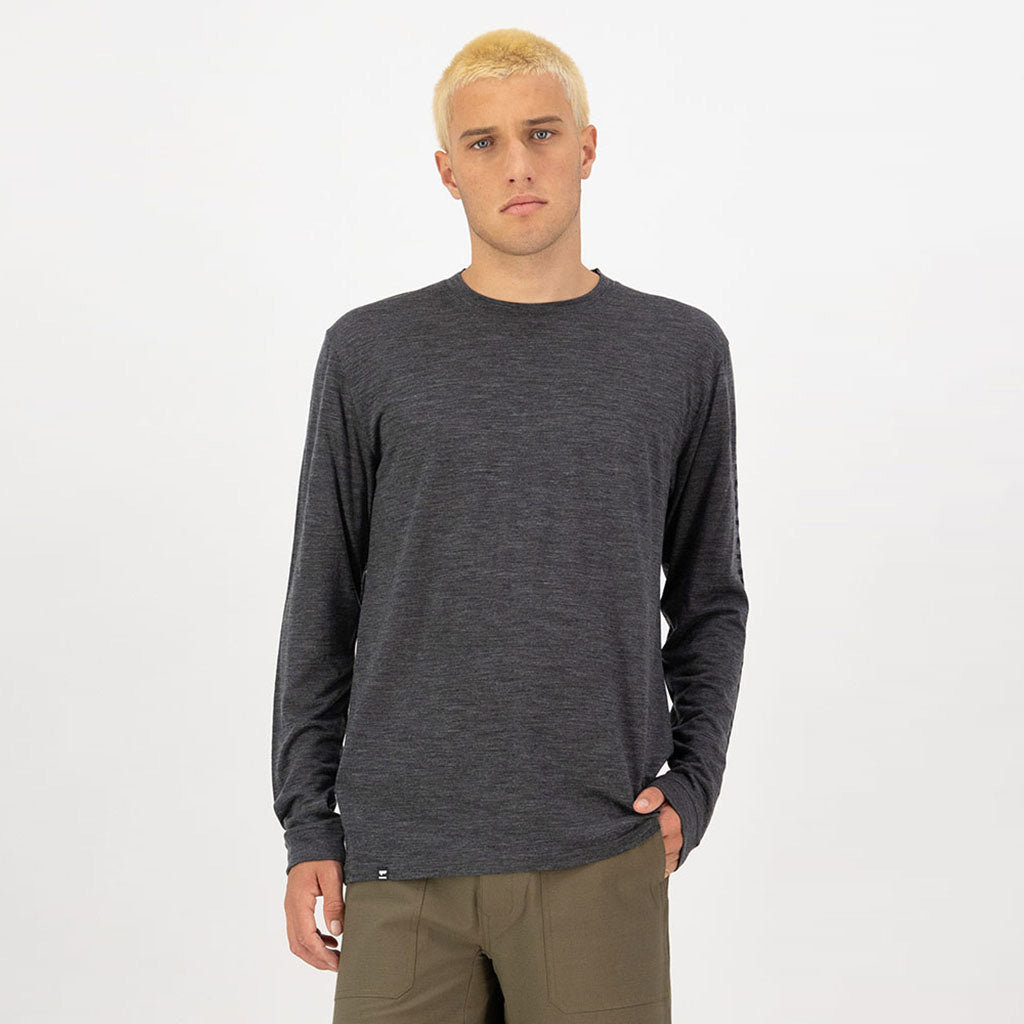Mens Zephyr Merino Tencel™ Long Sleeve Smoke