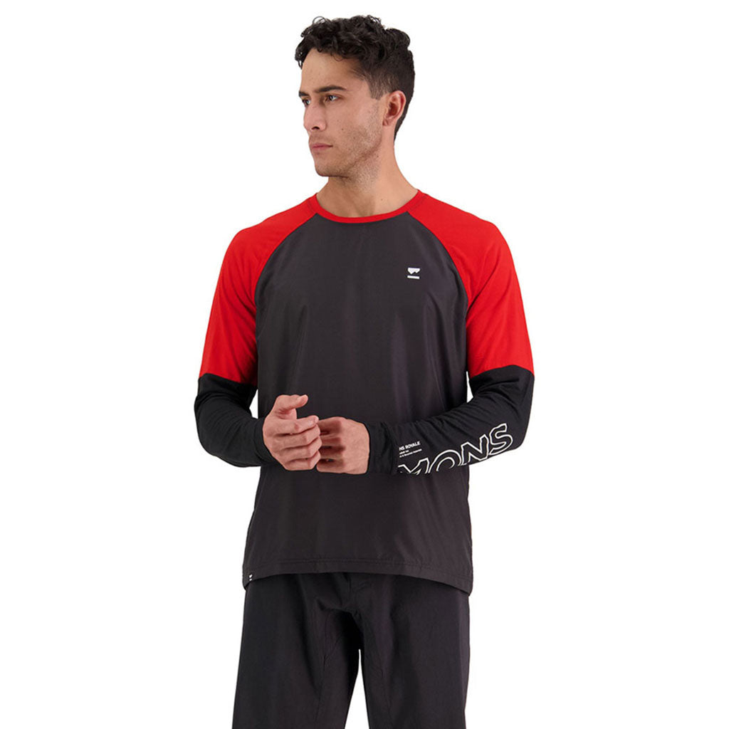 Tarn Merino Shift Wind Jersey - Retro Red / Black