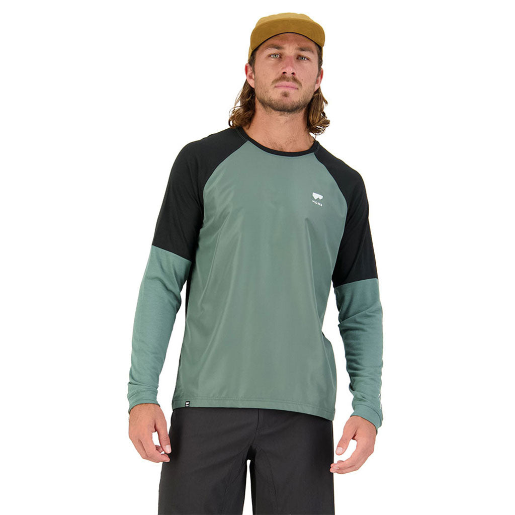 Tarn Merino Shift Wind Jersey Burnt Sage / Black