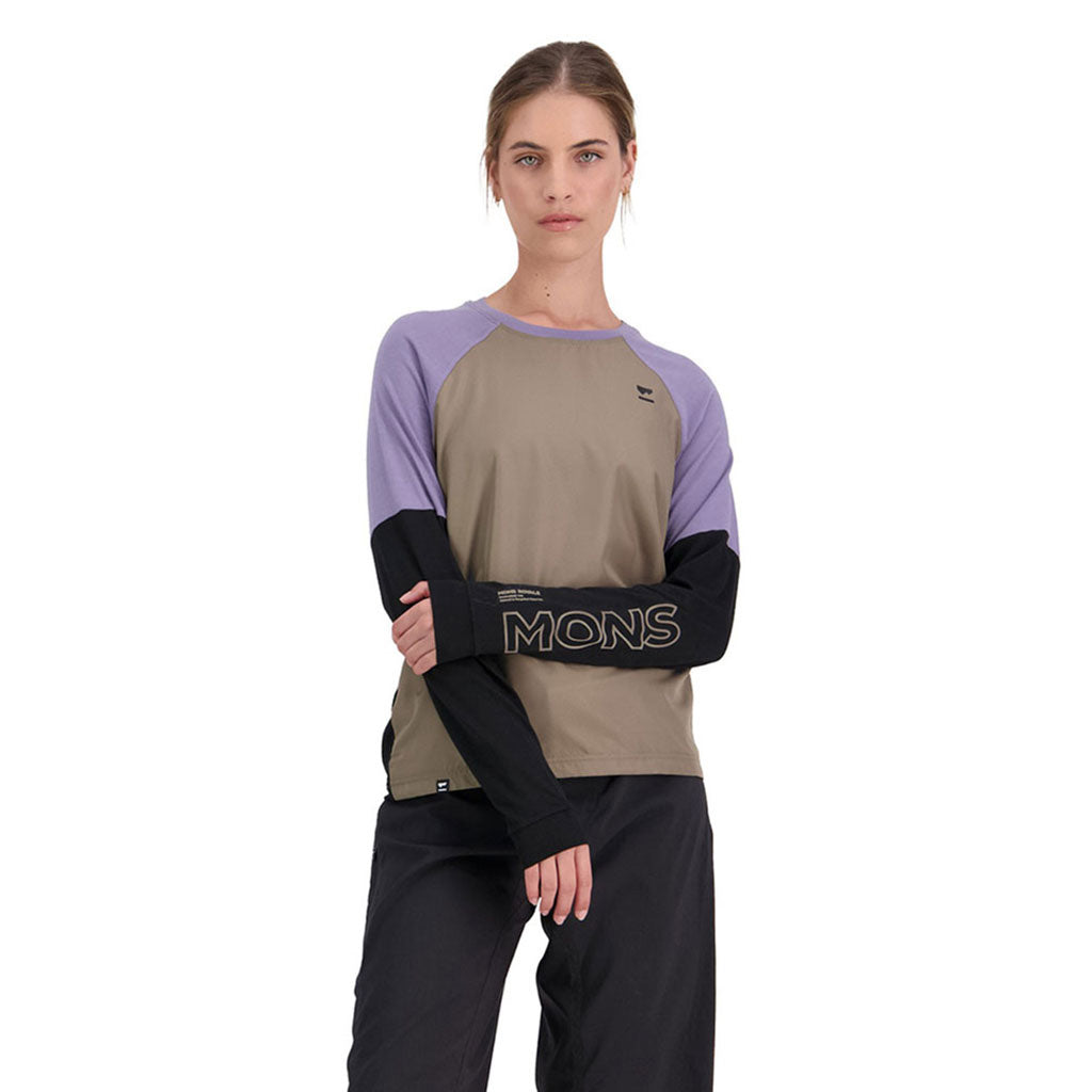 Tarn Merino Shift Wind Jersey - Walnut/Blk/Thistle