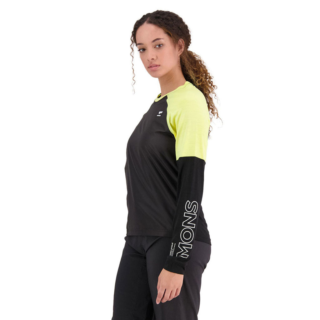 Tarn Merino Shift Wind Jersey - Black / Limelight