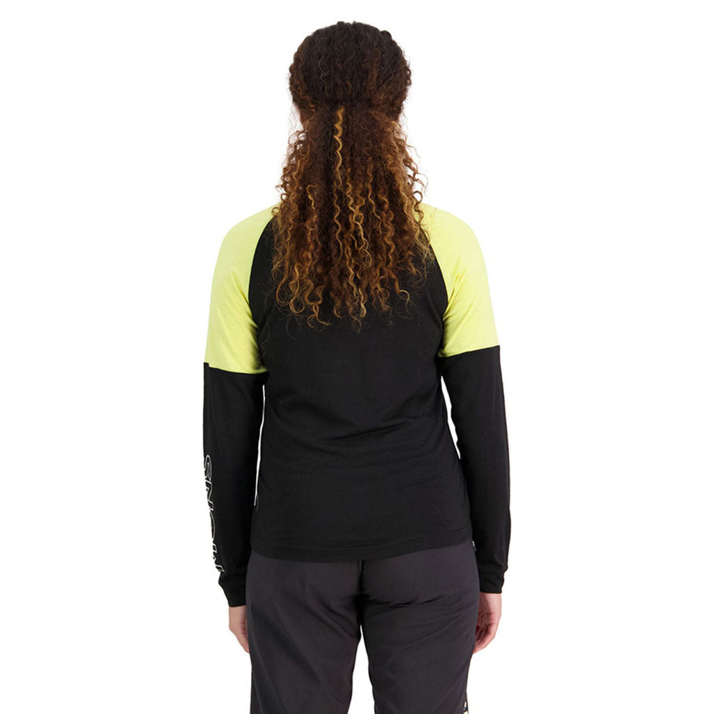 Tarn Merino Shift Wind Jersey - Black / Limelight