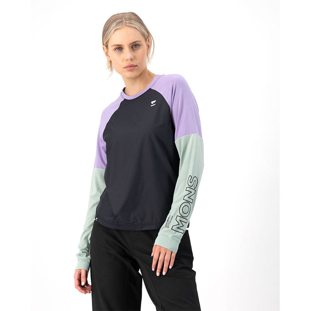 Tarn Merino Shift Wind Jersey Glacier / Lupin /BLK