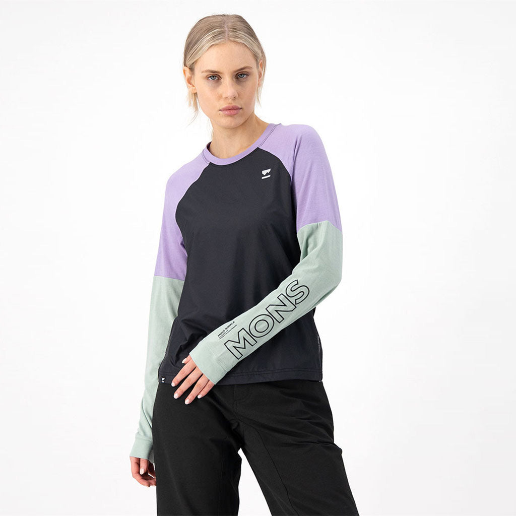 Tarn Merino Shift Wind Jersey Glacier / Lupin /BLK