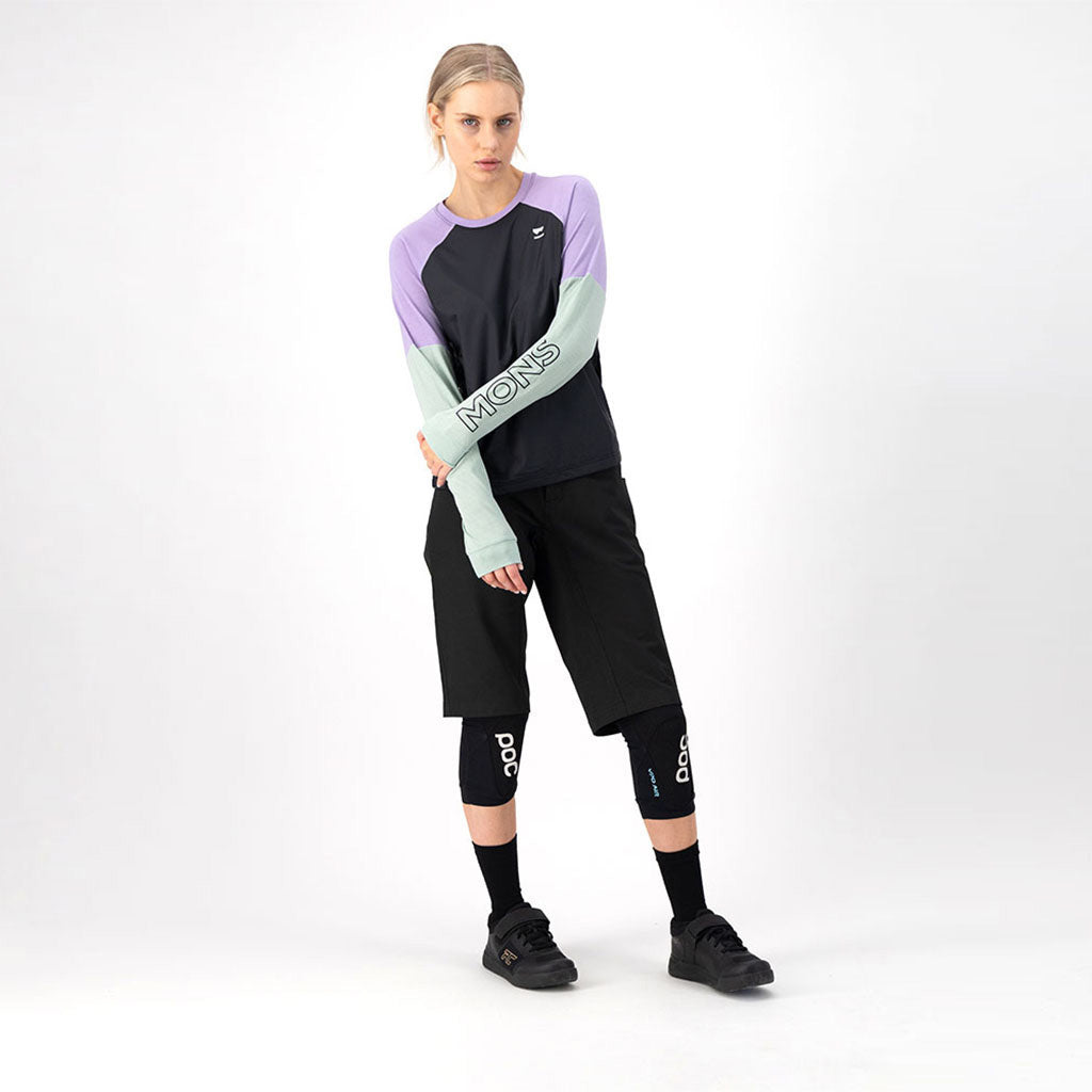 Tarn Merino Shift Wind Jersey Glacier / Lupin /BLK