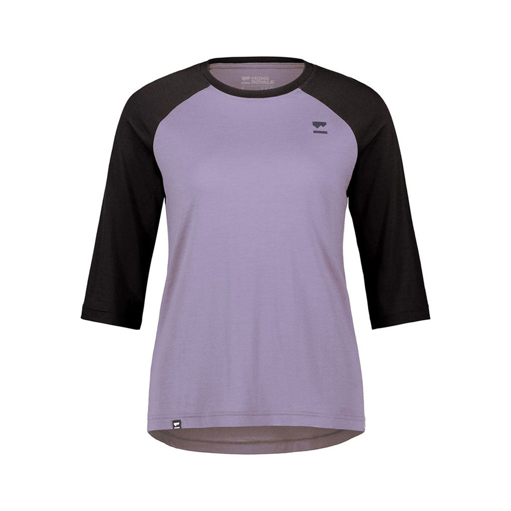 Tarn Merino Shift Raglan 3/4 - Thistle / Black