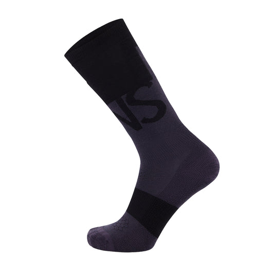 Ultra Cushion Merino Snow Sock - Black / 9 Iron
