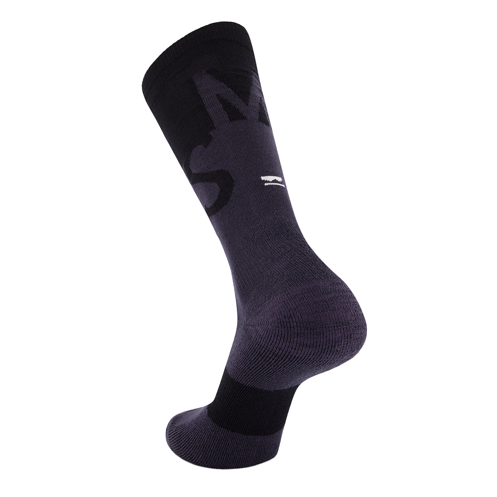 Ultra Cushion Merino Snow Sock - Black / 9 Iron