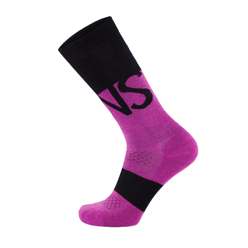 Ultra Cushion Merino Snow Sock - Purple Bolt / Bla
