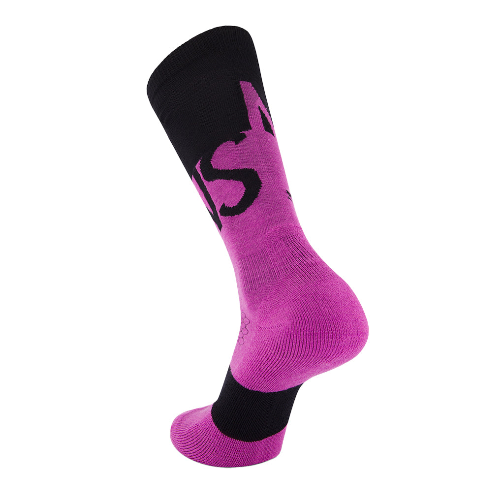 Ultra Cushion Merino Snow Sock - Purple Bolt / Bla