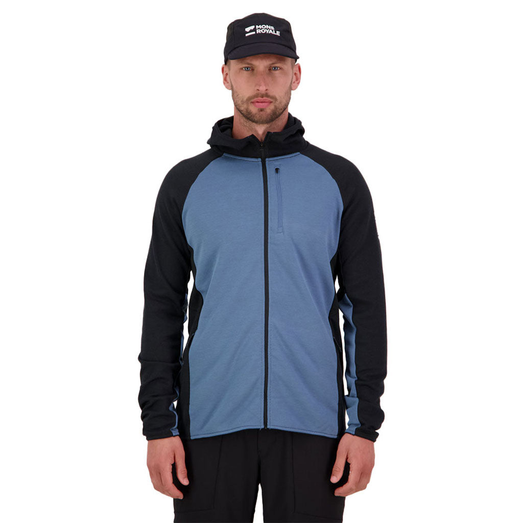 Approach Merino Shift Fleece Hood - Blue Slate/Blk