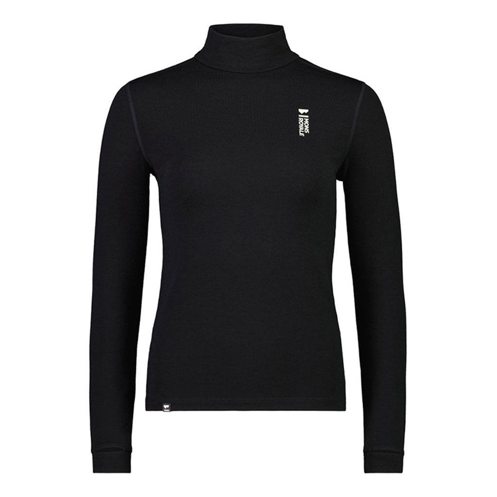 Cascade Merino Flex 200 Mock Neck LS Black