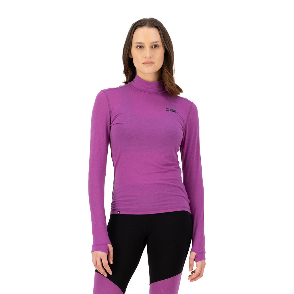 Cascade Merino Base Layer Mock Neck Long Sleeve -