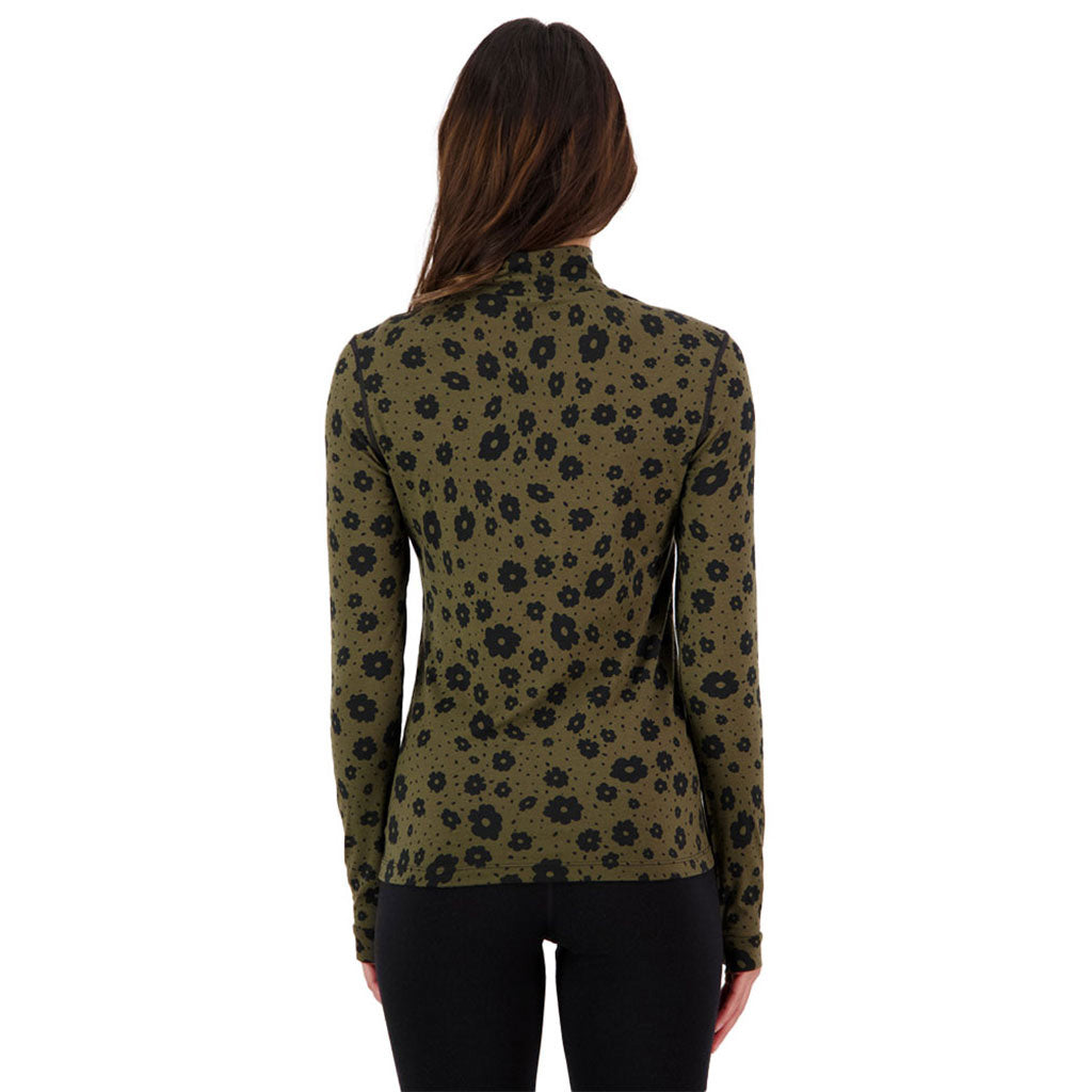 Cascade Merino Flex 200 Mock Neck LS - Aoraki Lily