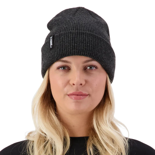 Chunky Logger Merino Beanie - Charcoal Grey