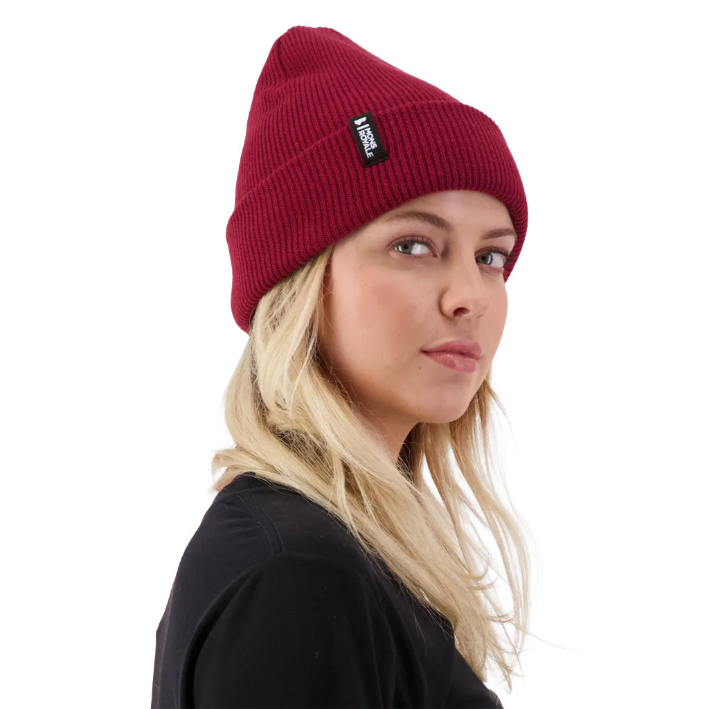 Chunky Logger Merino Beanie - Cherry