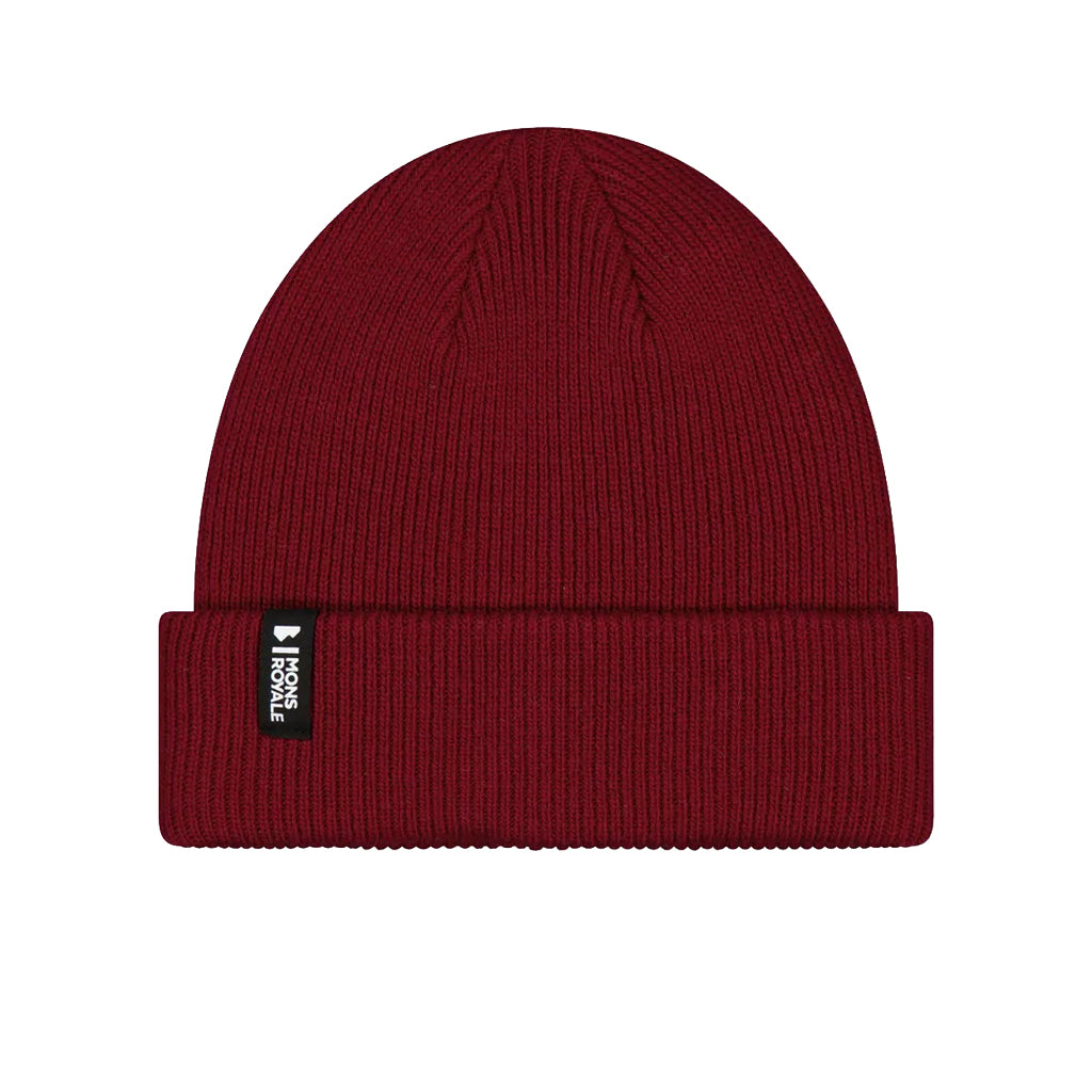 Chunky Logger Merino Beanie - Cherry