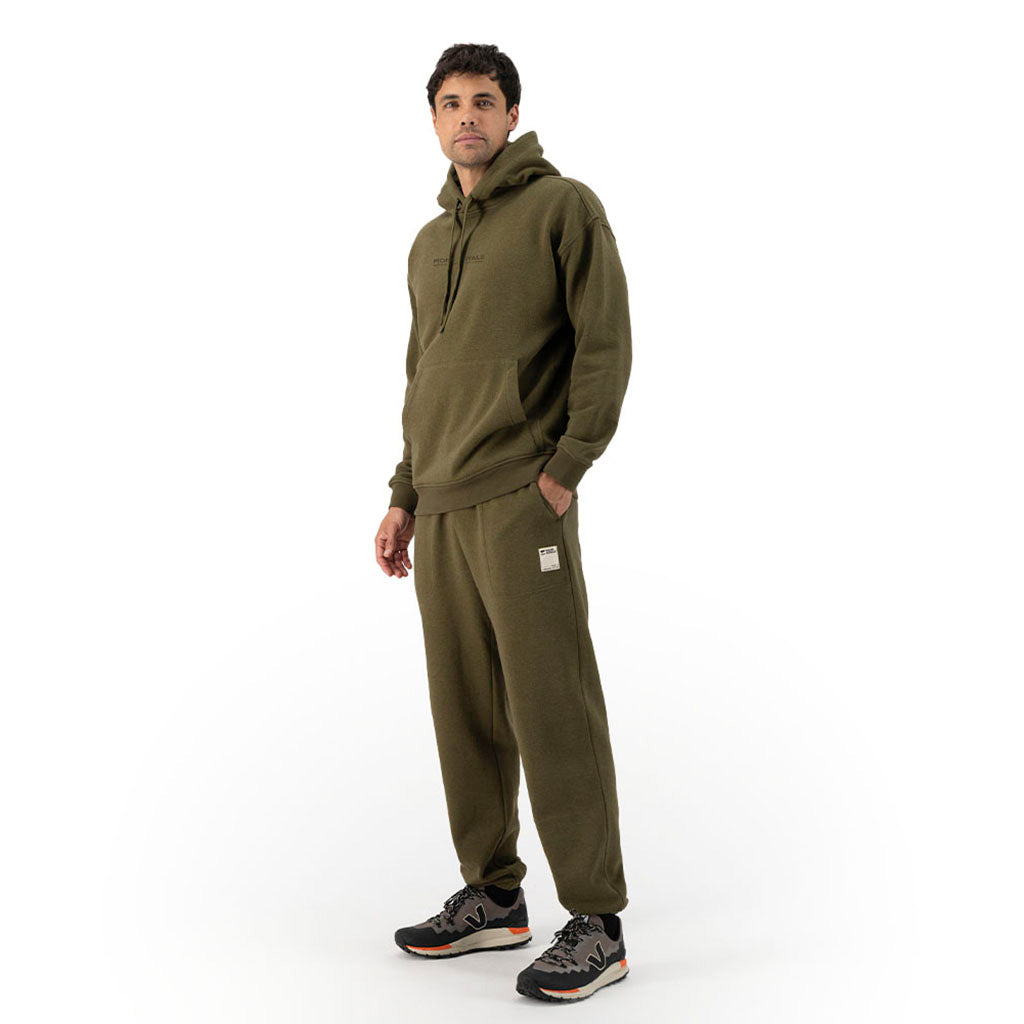 Verdant Merino Cotton Hoody Dark Olive