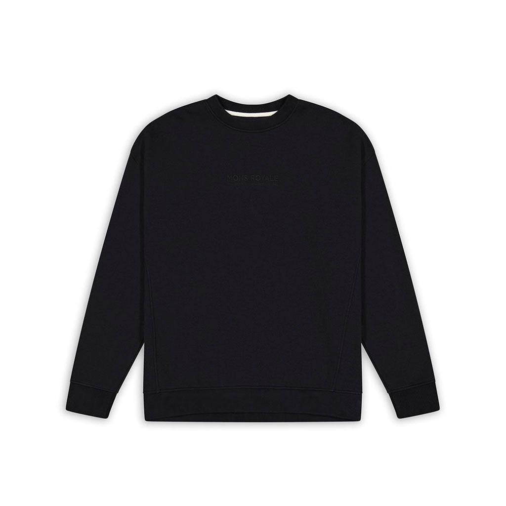 Verdant Merino Cotton Crew Black