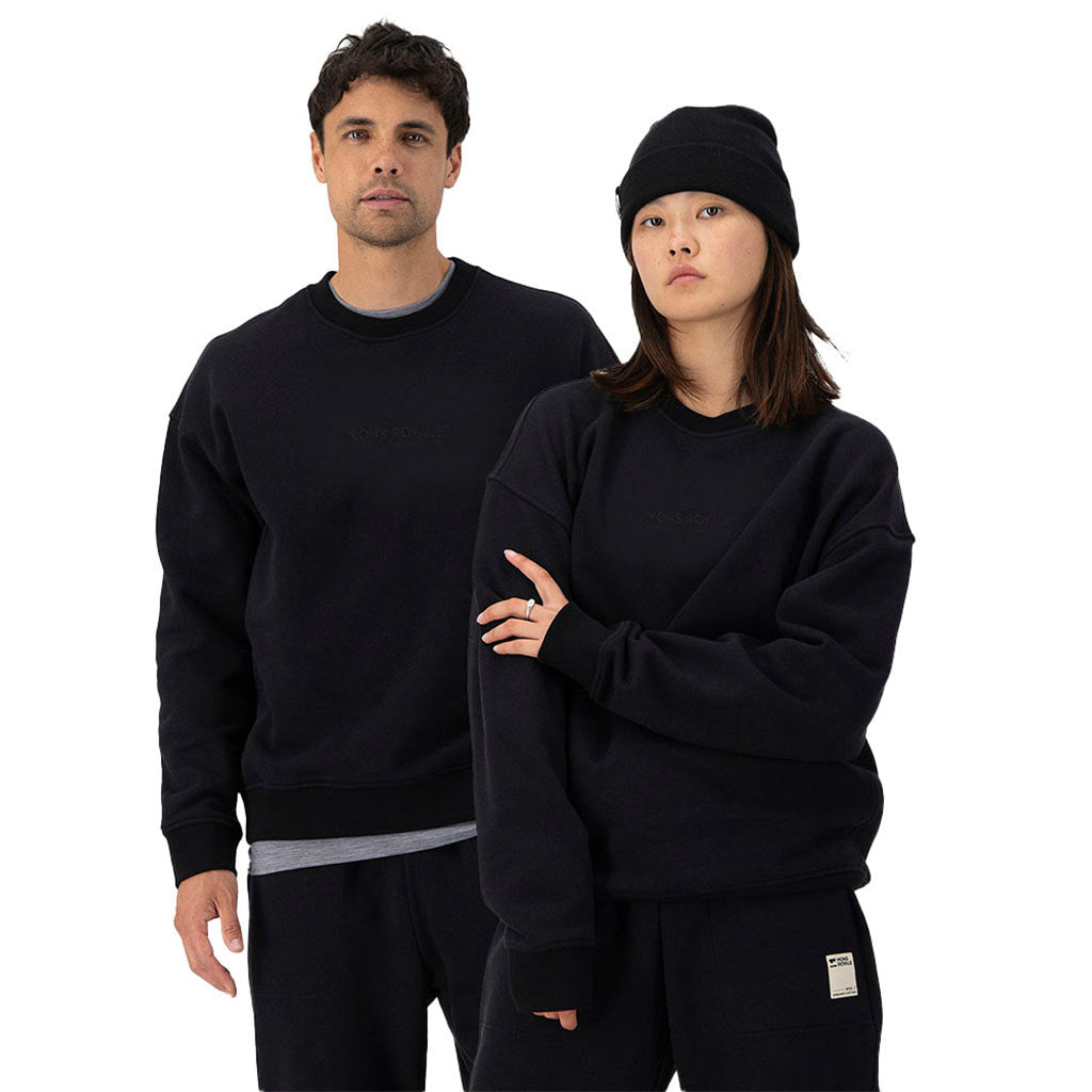 Verdant Merino Cotton Crew Black