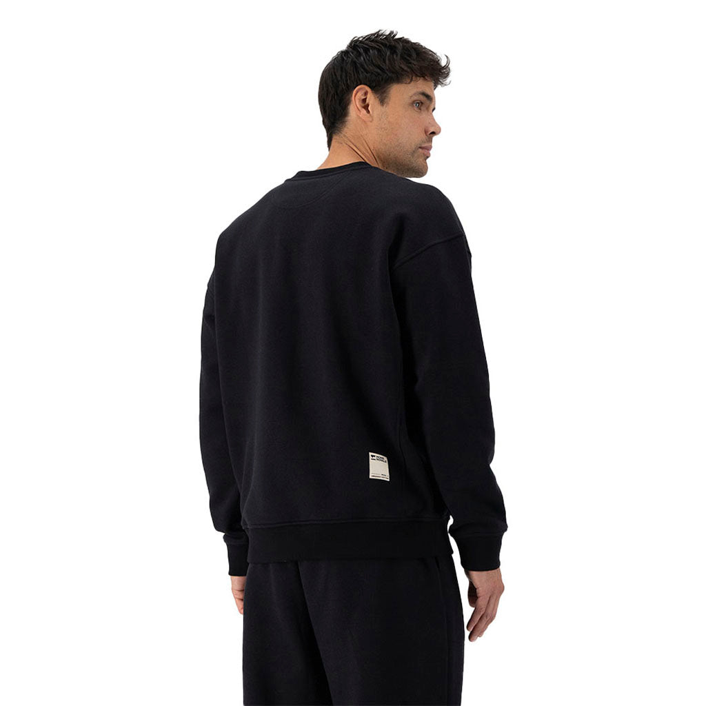 Verdant Merino Cotton Crew Black