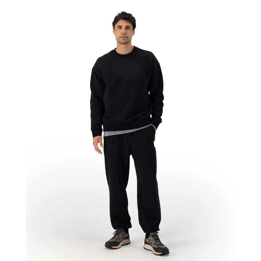 Verdant Merino Cotton Crew Black