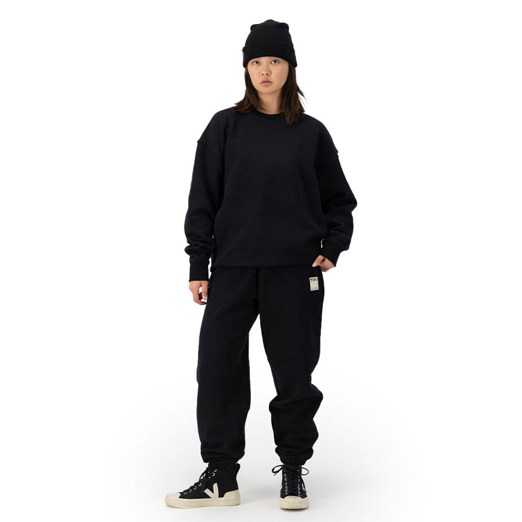 Verdant Merino Cotton Crew Black