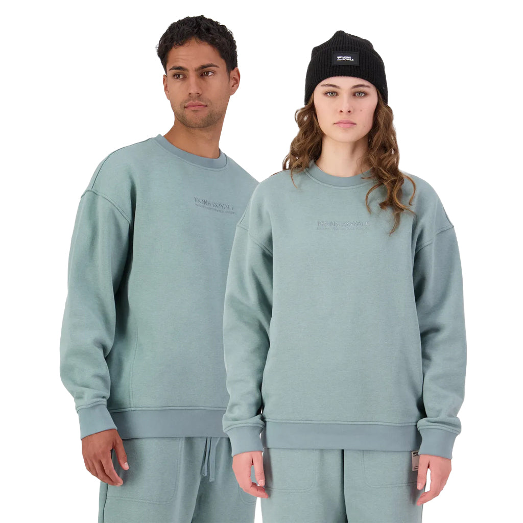 Verdant Merino Organic Cotton Crew - Storm Blue