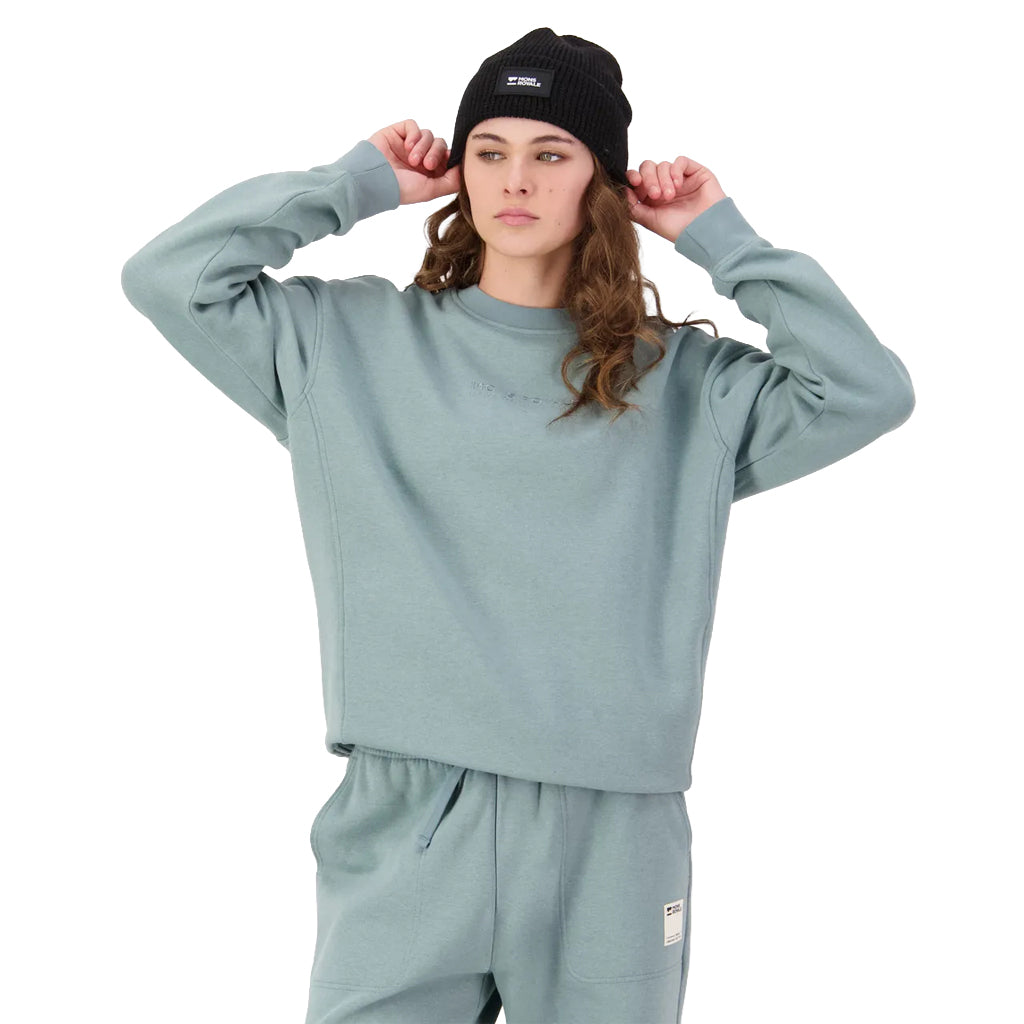 Verdant Merino Organic Cotton Crew - Storm Blue