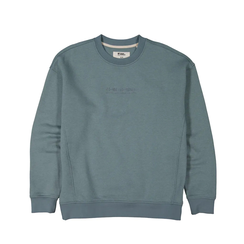 Verdant Merino Organic Cotton Crew - Storm Blue