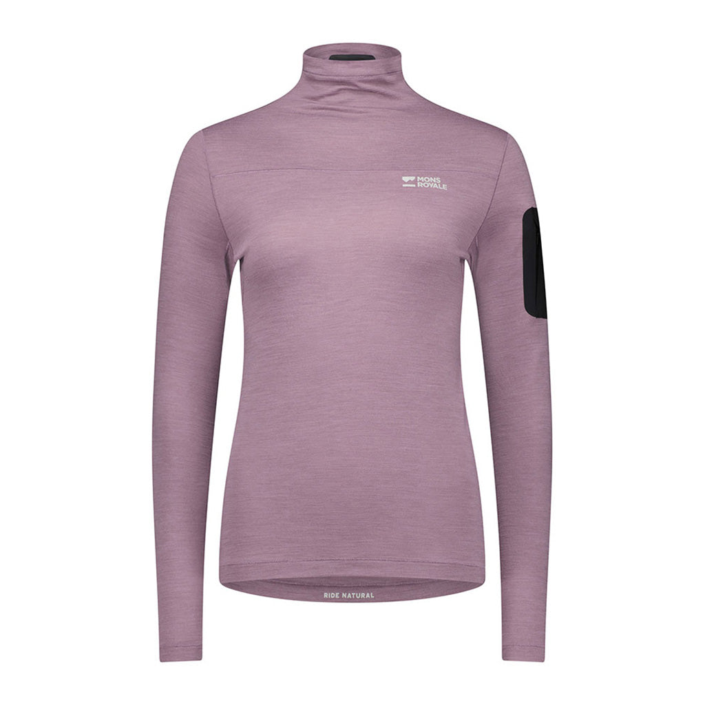 W's Diversion Merino Mock Neck Long Sleeve Mauve