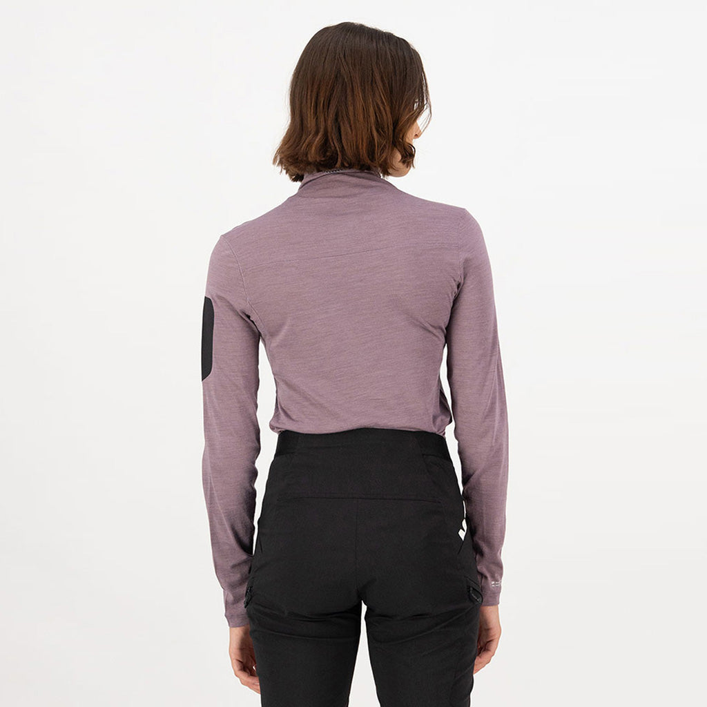 W's Diversion Merino Mock Neck Long Sleeve Mauve