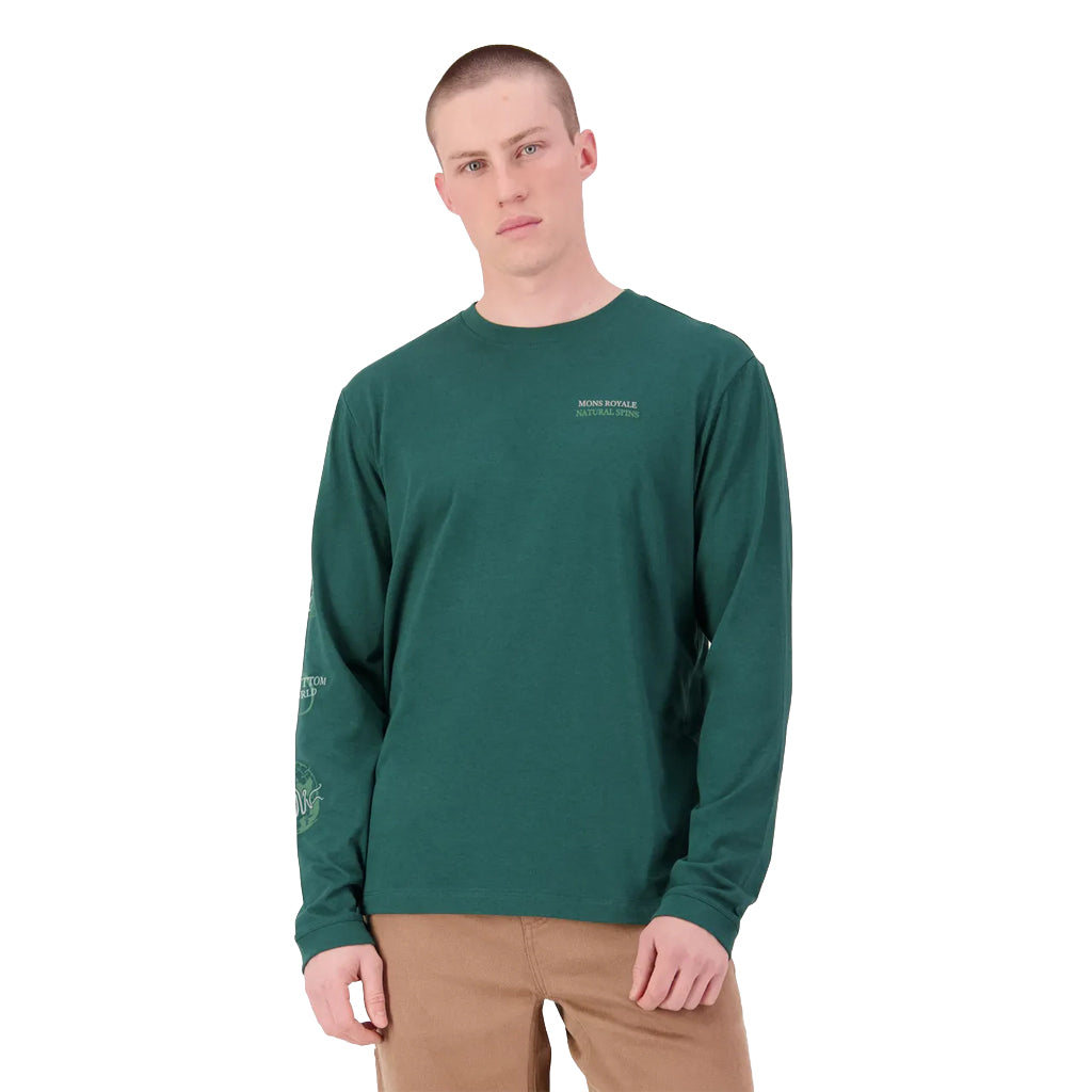 Yonder Merino Organic Cotton Long Sleeve - Dark Pine