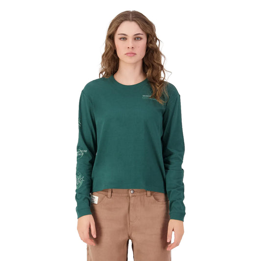 Yonder Merino Organic Cotton Long Sleeve - Dark Pine