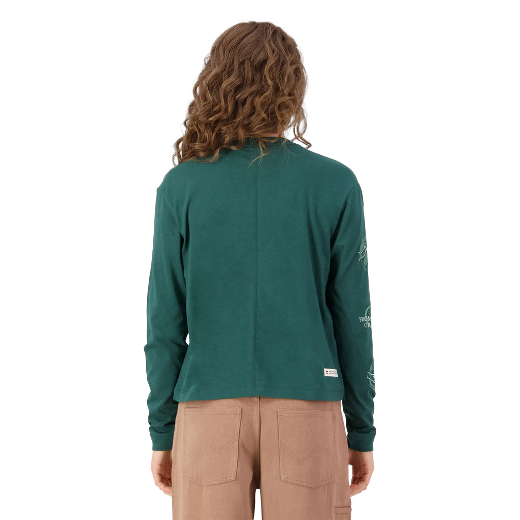 Yonder Merino Organic Cotton Long Sleeve - Dark Pine