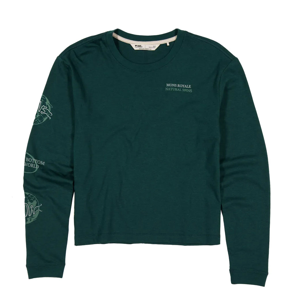 Yonder Merino Organic Cotton Long Sleeve - Dark Pine